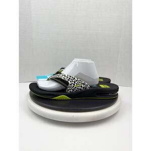 Reef Fanning Swell Checkers Mens Size 11 Sandals Slip On Flip Flop Bottle Opener
